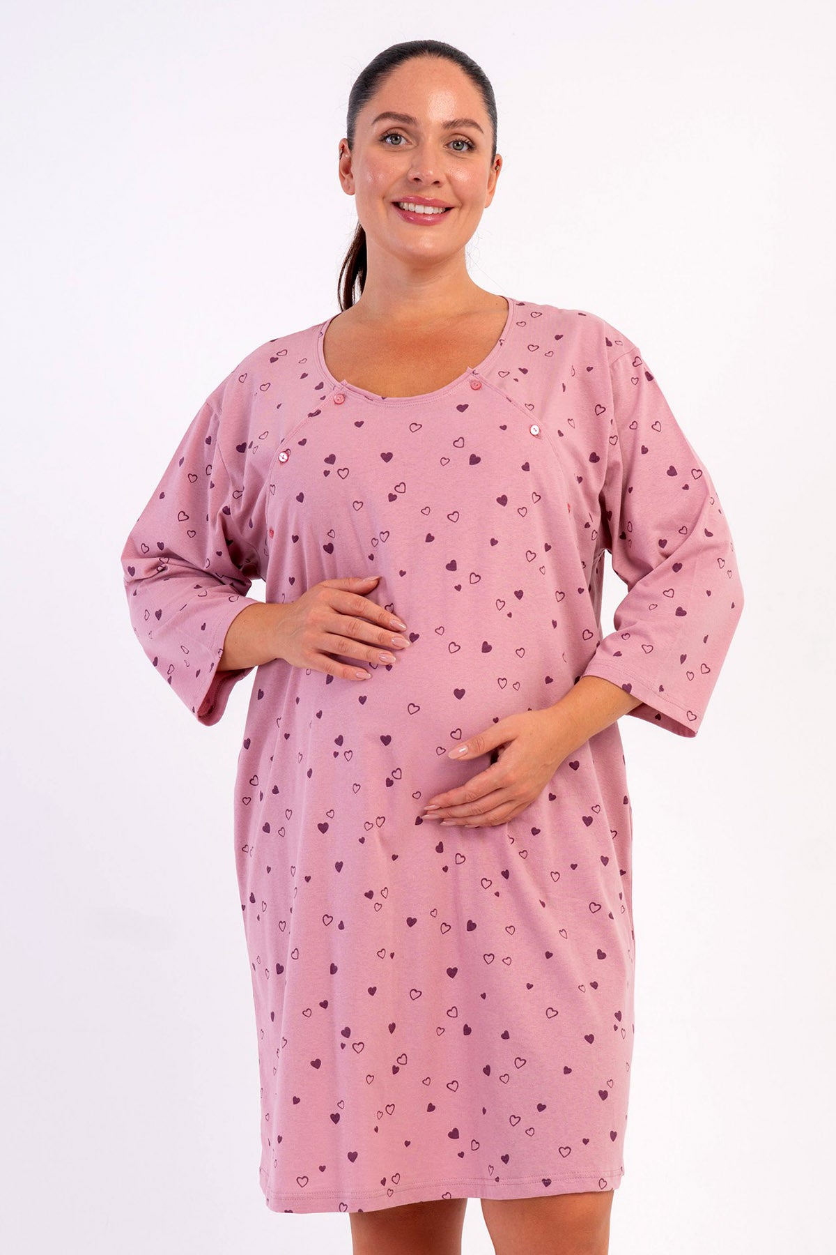 KADIN P.SUPREM XXL CIFT PATLI 3/4KOL HAMILE TUNIK
