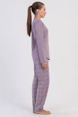 KADIN P.SUPREM O YAKA UZUN KOL ETEGI OVAL PIJAMA TAKIM