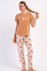 KADIN P.SUPREM O YAKA KISA KOL ETEGI OVAL PIJAMA TAKIM 606058