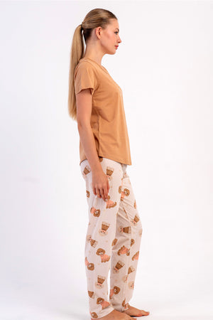 KADIN P.SUPREM O YAKA KISA KOL ETEGI OVAL PIJAMA TAKIM