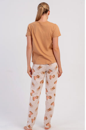 KADIN P.SUPREM O YAKA KISA KOL ETEGI OVAL PIJAMA TAKIM