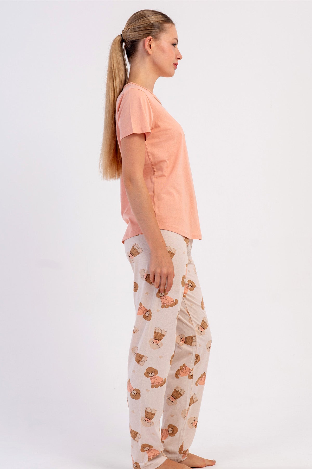 KADIN P.SUPREM O YAKA KISA KOL ETEGI OVAL PIJAMA TAKIM 606058