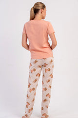 KADIN P.SUPREM O YAKA KISA KOL ETEGI OVAL PIJAMA TAKIM 606058