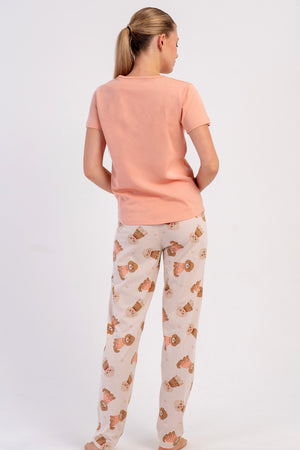 KADIN P.SUPREM O YAKA KISA KOL ETEGI OVAL PIJAMA TAKIM 606058