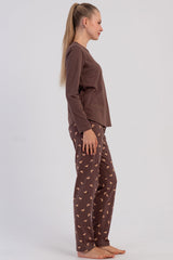 KADIN P.SUPREM O YAKA UZUN KOL ETEGI OVAL PIJAMA TAKIM