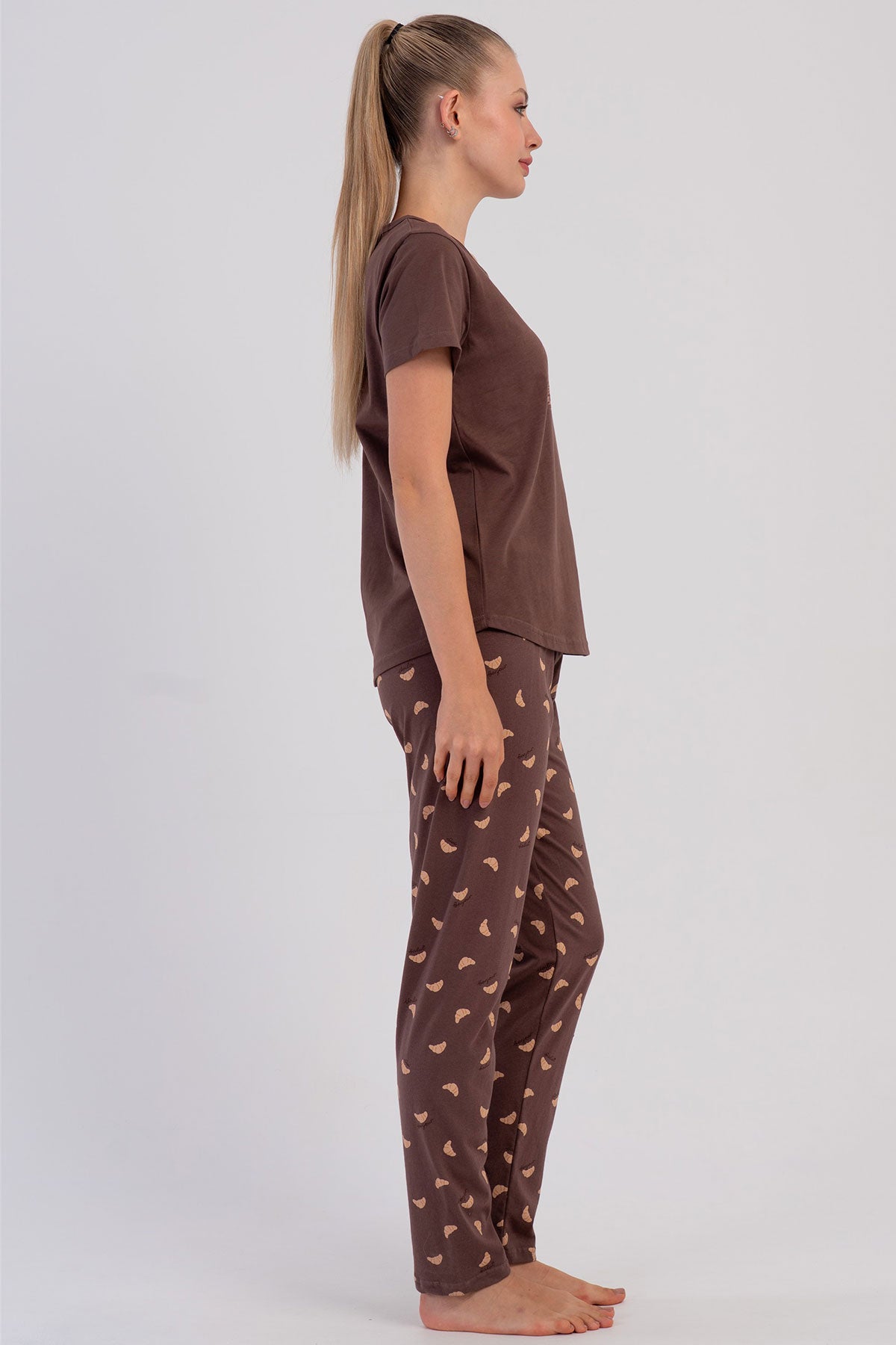 KADIN P.SUPREM O YAKA KISA KOL ETEGI OVAL PIJAMA TAKIM