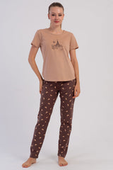 KADIN P.SUPREM O YAKA KISA KOL ETEGI OVAL PIJAMA TAKIM
