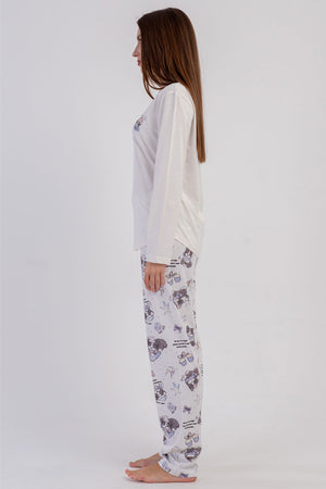 KADIN P.SUPREM O YAKA UZUN KOL ETEGI OVAL PIJAMA TAKIM