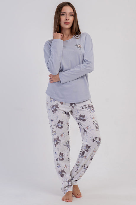 KADIN P.SUPREM O YAKA UZUN KOL ETEGI OVAL PIJAMA TAKIM