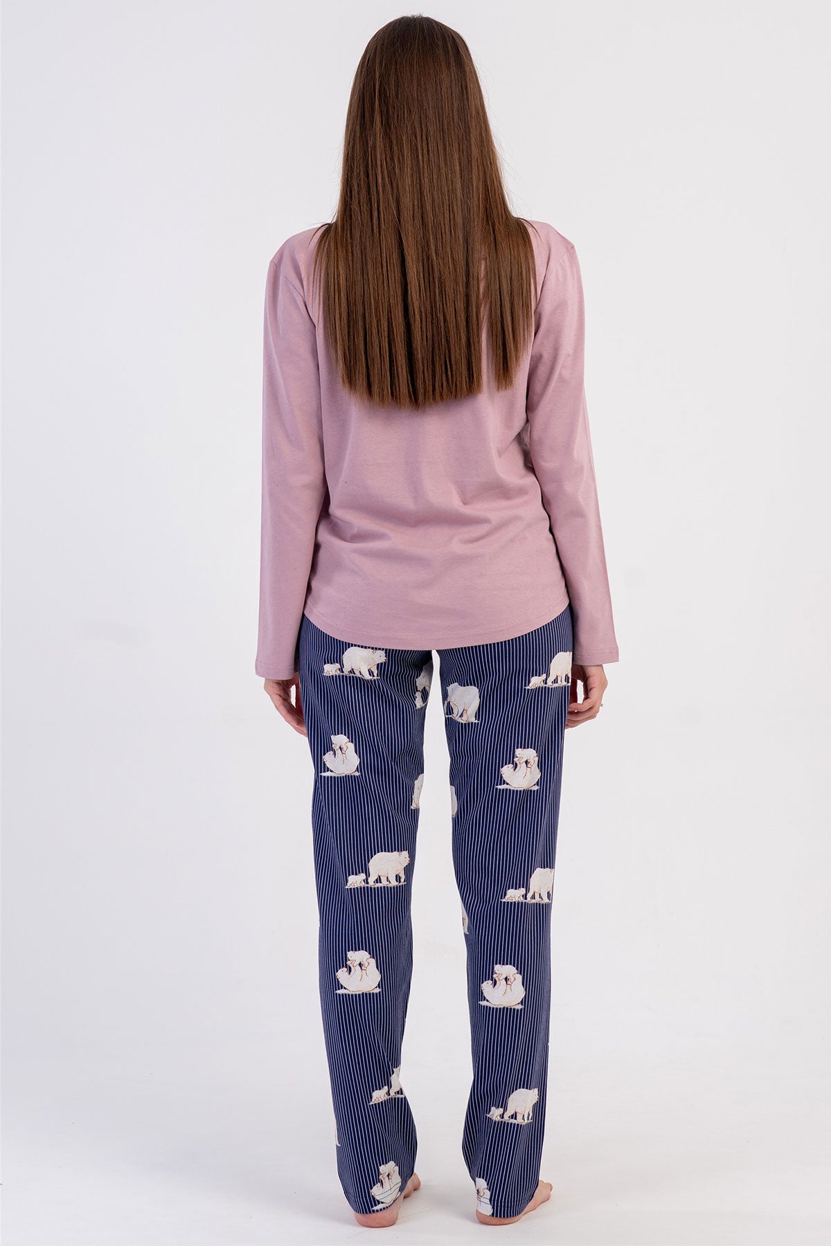 KADIN P.SUPREM O YAKA UZUN KOL ETEGI OVAL PIJAMA TAKIM