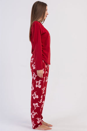 KADIN P.SUPREM O YAKA UZUN KOL ETEGI OVAL PIJAMA TAKIM