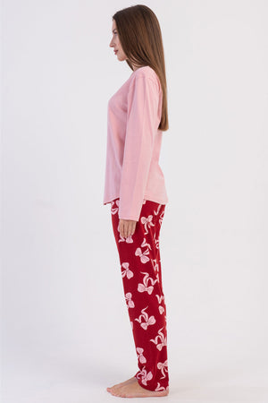 KADIN P.SUPREM O YAKA UZUN KOL ETEGI OVAL PIJAMA TAKIM