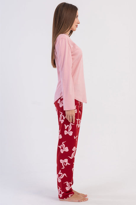 KADIN P.SUPREM O YAKA UZUN KOL ETEGI OVAL PIJAMA TAKIM