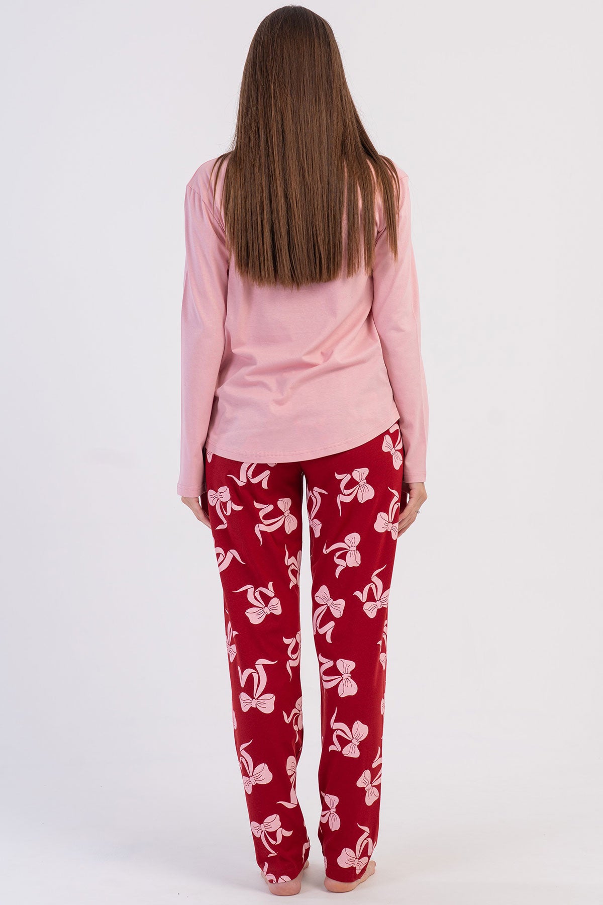 KADIN P.SUPREM O YAKA UZUN KOL ETEGI OVAL PIJAMA TAKIM