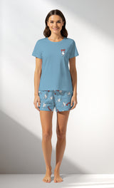 Woman Supreme Popcorn Short Set - B-14-4318 - Image 1