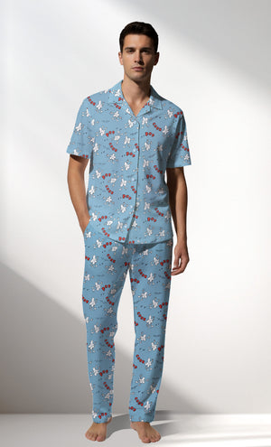 Man Supreme PopcornLove Buttoned Pyjama Set - ROTASYON - Image 1