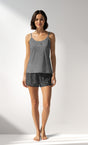 Woman Supreme TinyHearts Thin Strap Short Set - A-ANTRASIT MEL - Image 1
