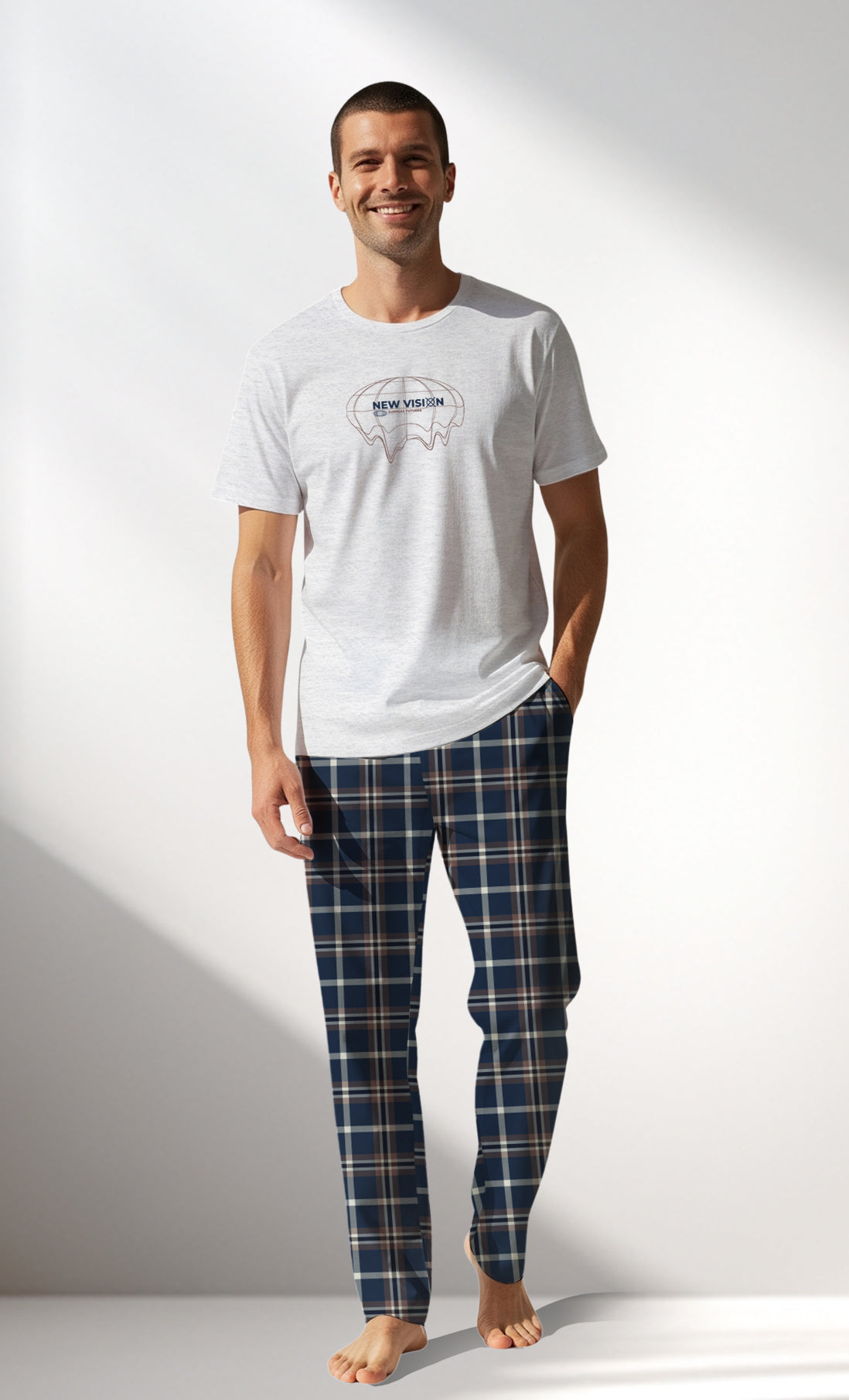 Man Supreme NewVision Pyjama Set - B-KAR MELANJ - Image 1