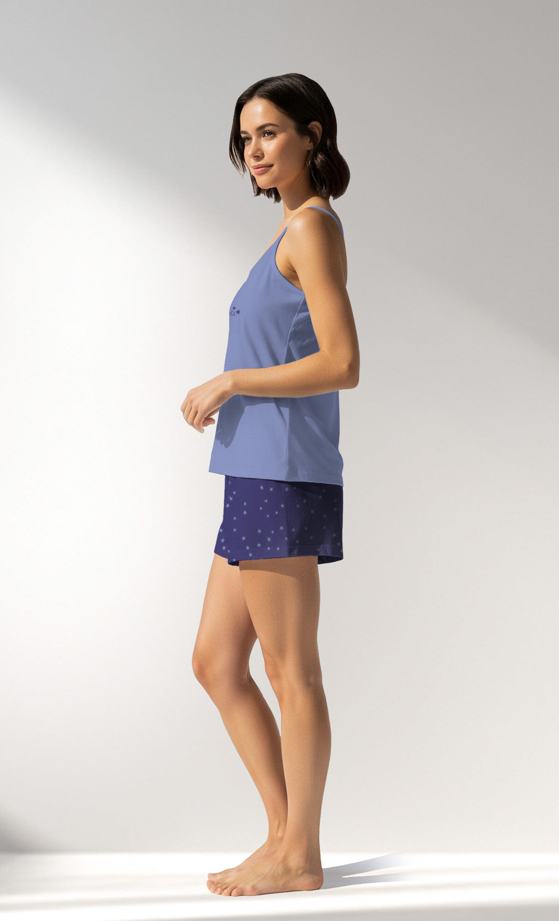 Woman Supreme PurpleStar Thin Strap Short Set - A-19-3947 - Image 2