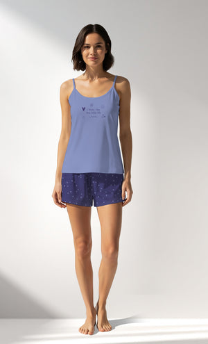 Woman Supreme PurpleStar Thin Strap Short Set - A-19-3947 - Image 1