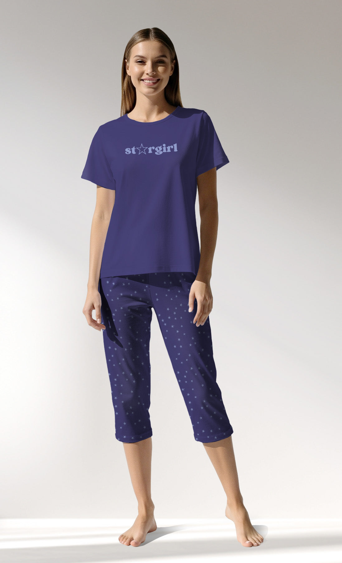 Woman Supreme PurpleStar Capri Set - B-16-3925 - Image 1