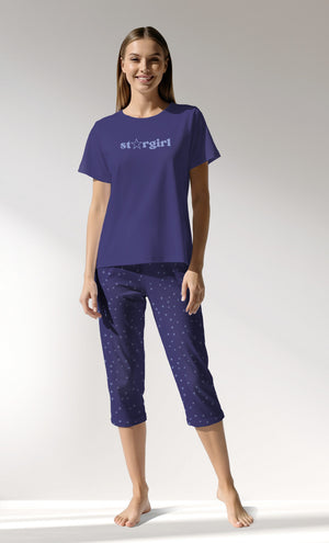Woman Supreme PurpleStar Capri Set - B-16-3925 - Image 1