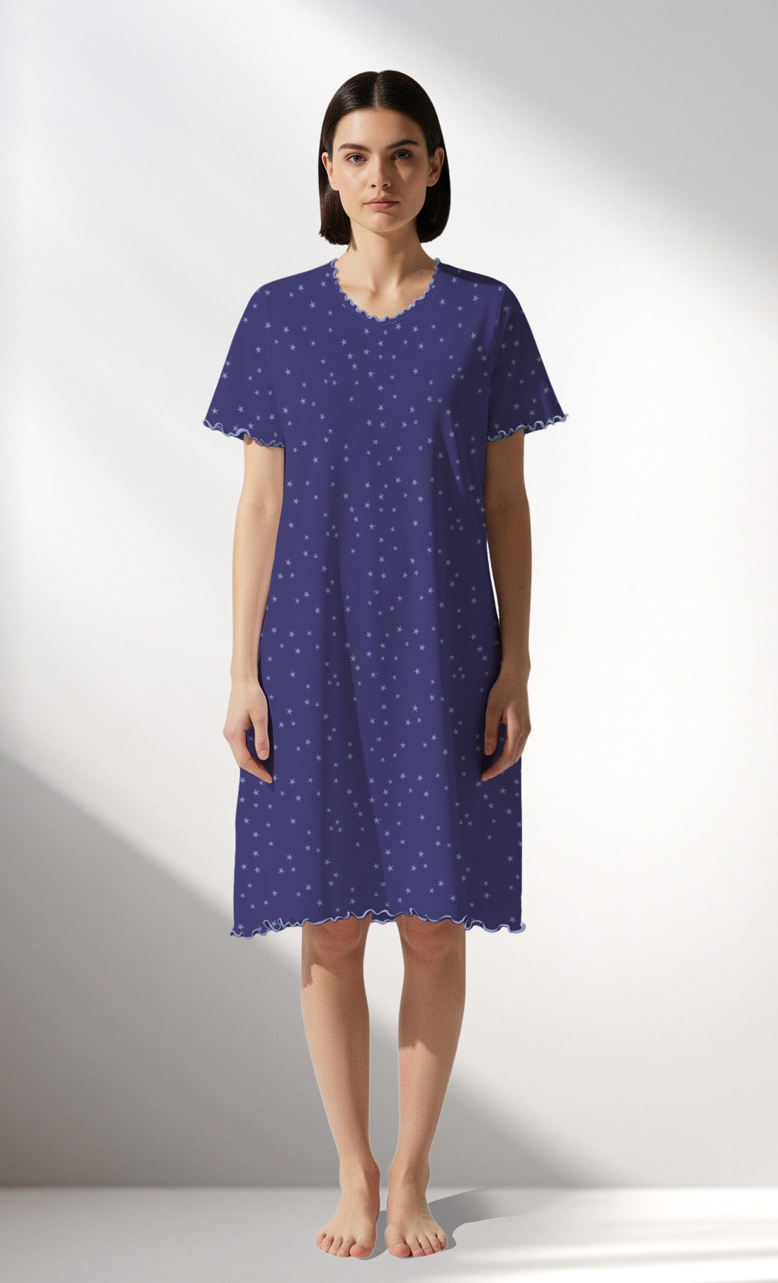 Woman Supreme PurpleStar V Neck Tunic - ROTASYON - Image 1