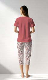 Woman Supreme ElegantLeav Capri Set - B-16-1431 - Image 3