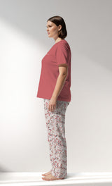 Woman Supreme Big Size ElegantLeav Pyjama Set - B-16-1431 - Image 2