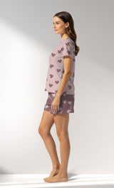 Woman Supreme BigHeart Short Set - ROTASYON (ACIK ZEMIN) - Image 2