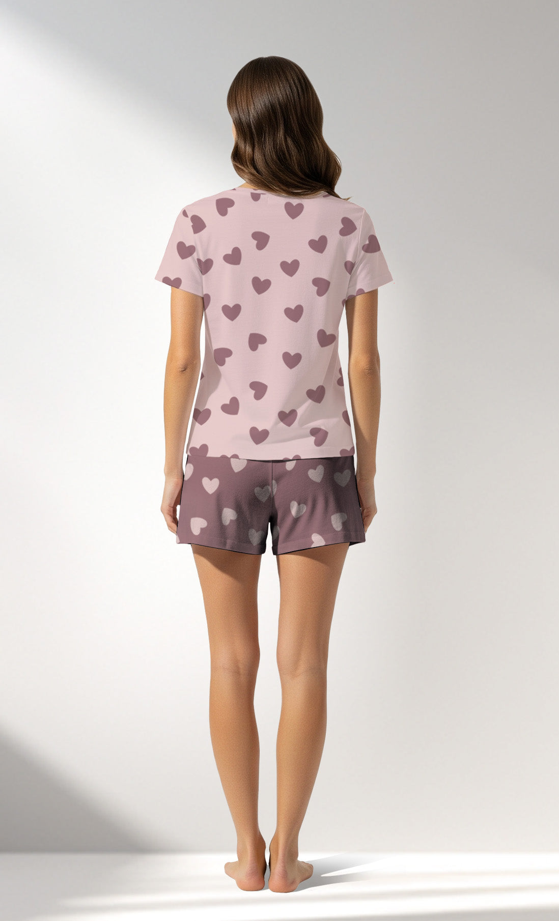 Woman Supreme BigHeart Short Set - ROTASYON (ACIK ZEMIN) - Image 3