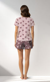 Woman Supreme BigHeart Short Set - ROTASYON (ACIK ZEMIN) - Image 3