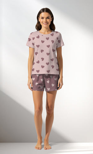 Woman Supreme BigHeart Short Set - ROTASYON (ACIK ZEMIN) - Image 1