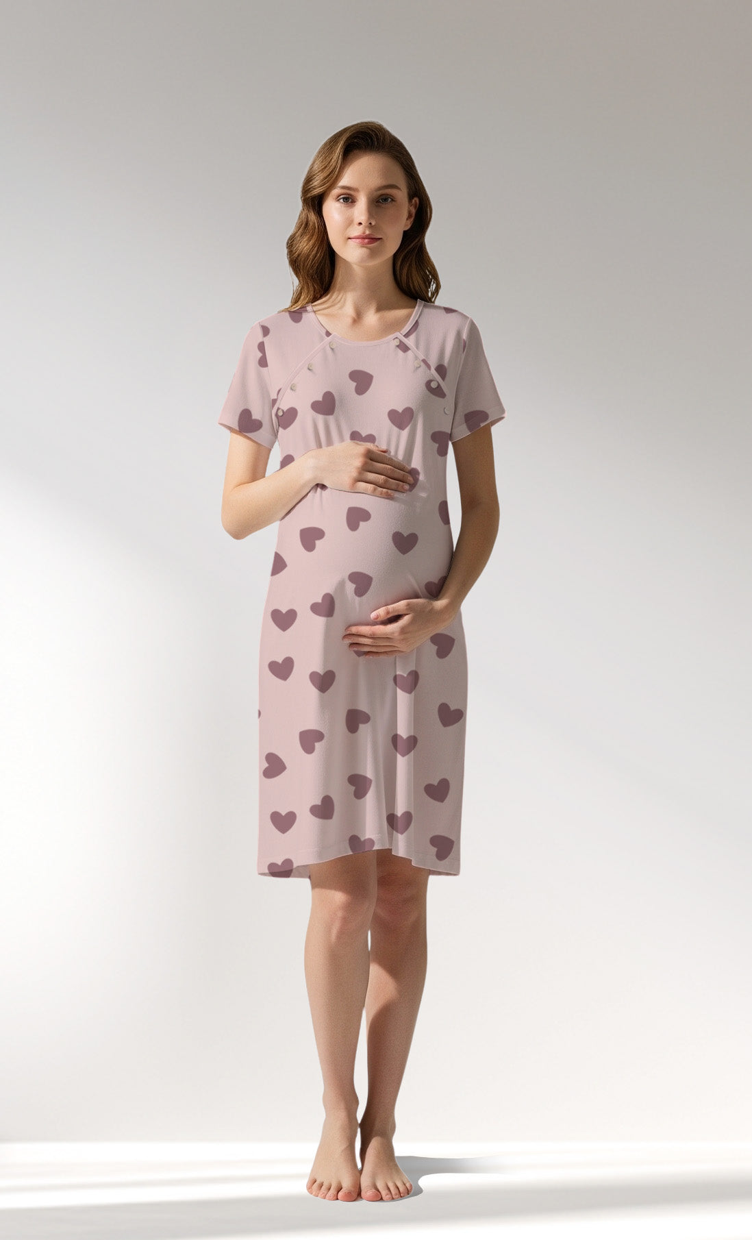 Woman Supreme BigHeart Pregnant Tunic - ROTASYON (ACIK ZEMIN) - Image 1