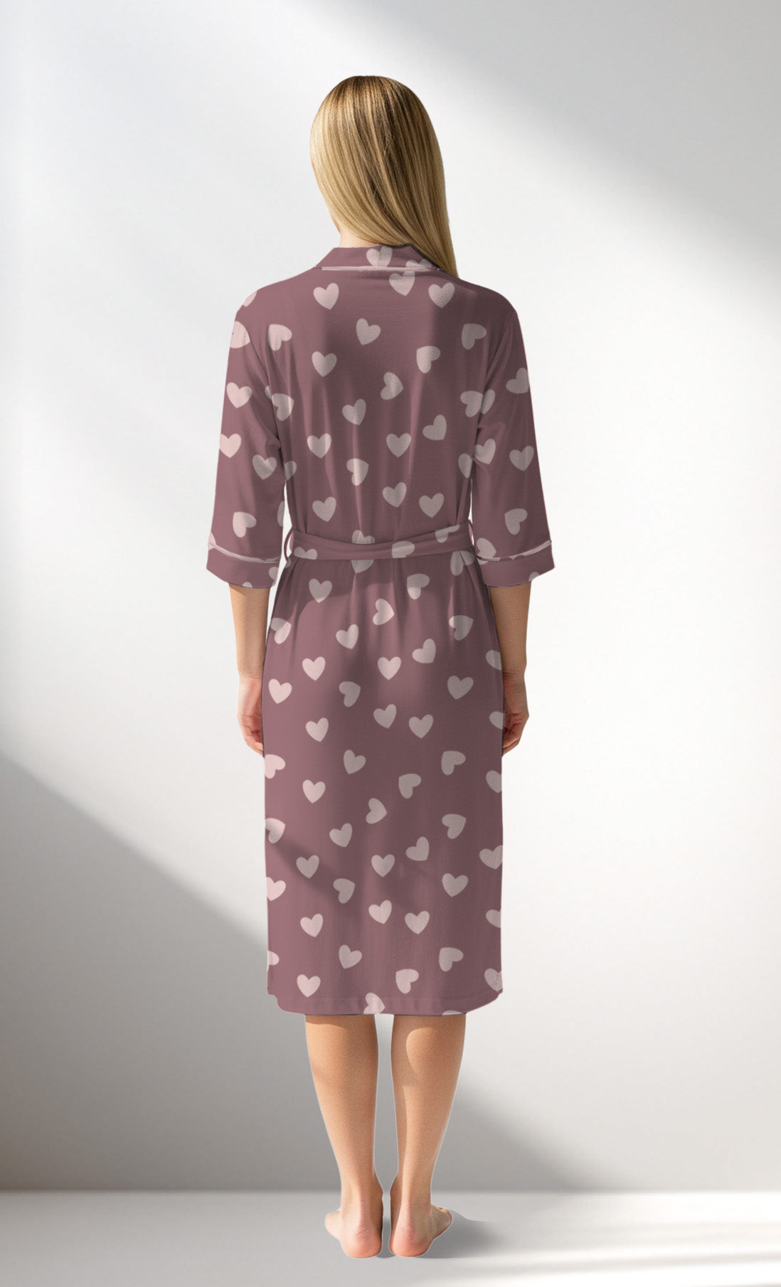 Woman Supreme BigHeart Dressing Gown - ROTASYON (KOYU ZEMIN) - Image 3