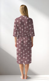 Woman Supreme BigHeart Dressing Gown - ROTASYON (KOYU ZEMIN) - Image 3