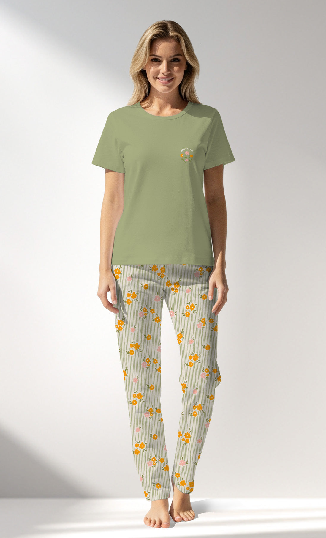 Woman Supreme GreenGarden Pyjama Set - B-15-0523 - Image 1