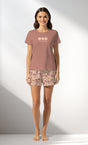 Woman Supreme RoseDown Short Set - 16-1522 - Image 1