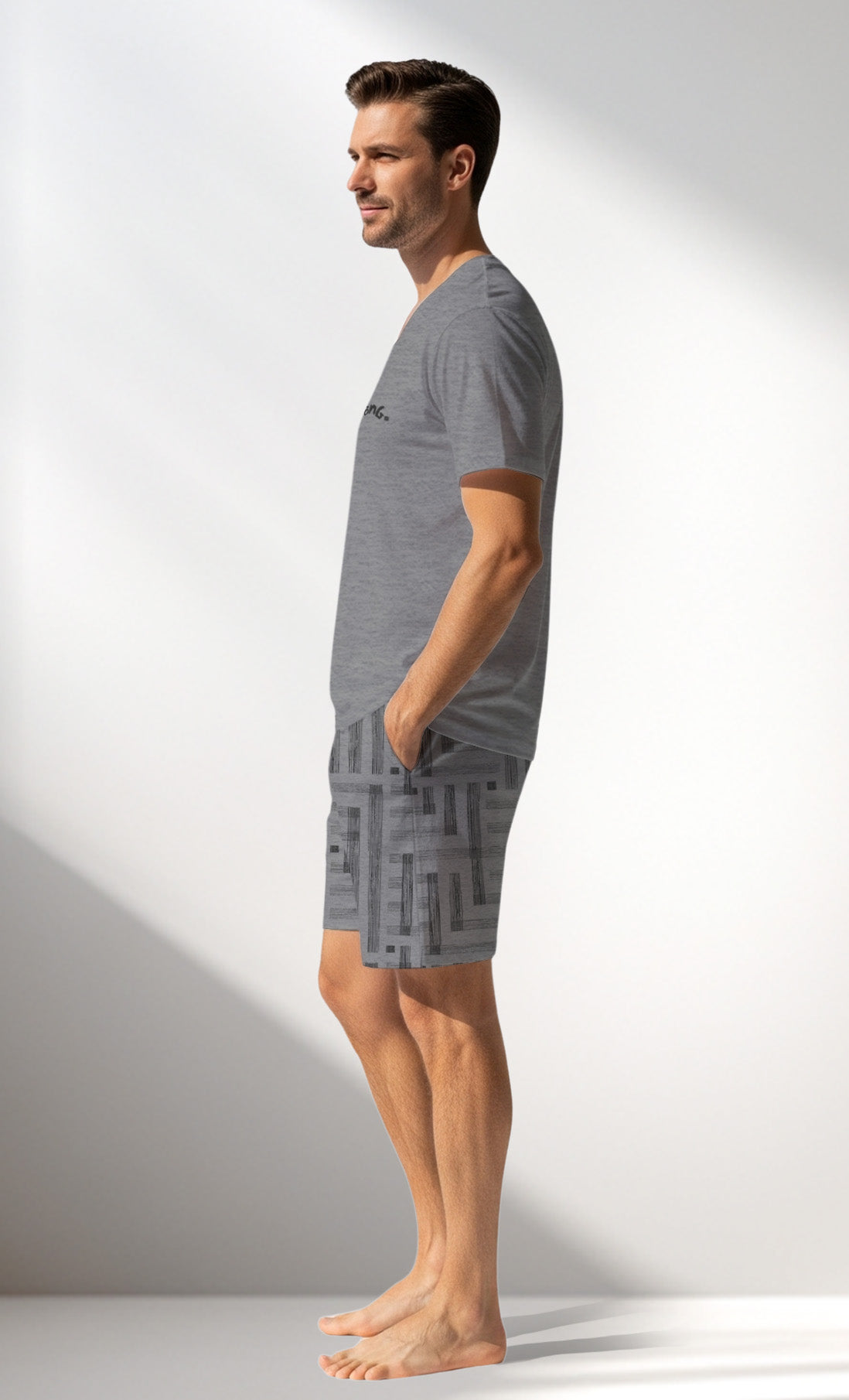 Man Supreme Strong V Neck Short Set - G2 MELANJ - Image 2
