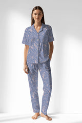 Woman Polyviscon Aurella Buttoned Pyjama Set - ROTASYON - Image 1