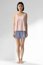 Woman Polyviscon Aurella Thick Strap Short Set - A-PEMBE - Image 1
