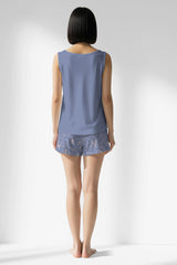 Woman Polyviscon Aurella Thick Strap Short Set - B-MOR - Image 3