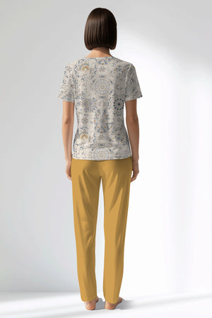 Woman Polyviscon Lina Pocket Detail Pyjama Set - ROTASYON - Image 3