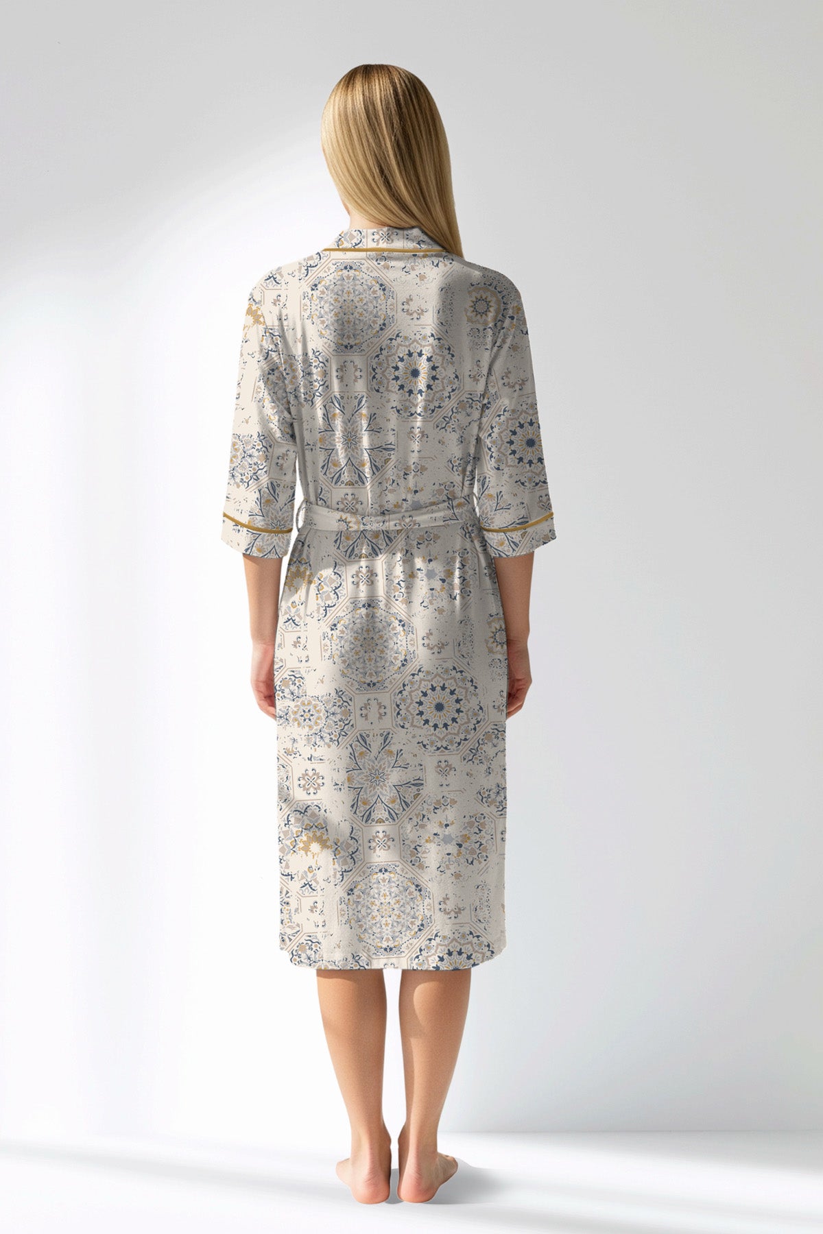 Woman Polyviscon Fresco Dressing Gown - ROTASYON - Image 3