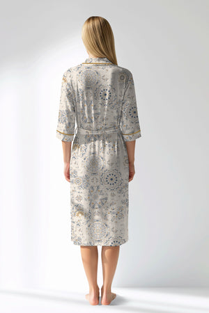 Woman Polyviscon Fresco Dressing Gown - ROTASYON - Image 3