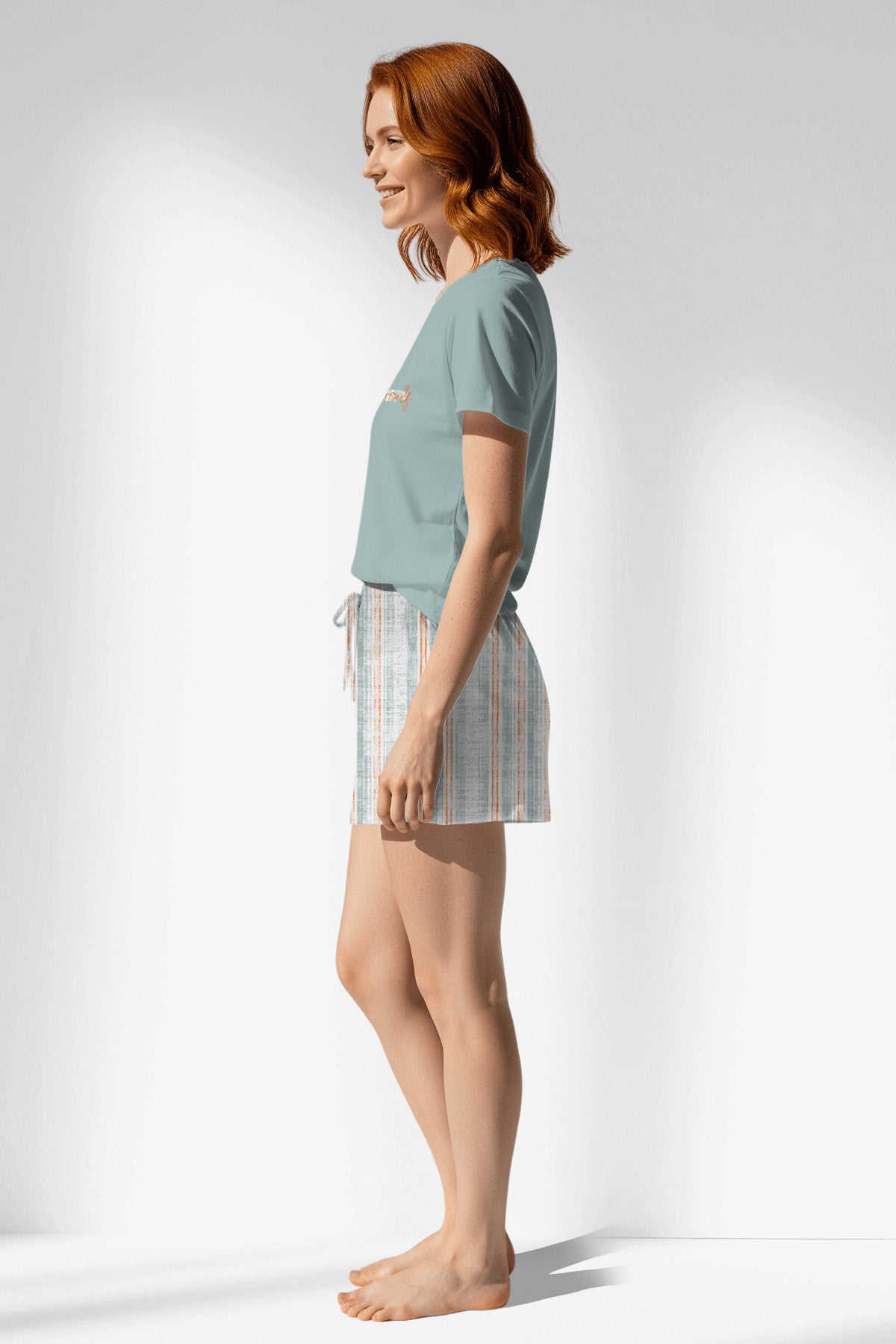 Woman Polyviscon Liner Short Set - BLUE HAZE - Image 2