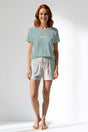 Woman Polyviscon Liner Short Set - BLUE HAZE - Image 1