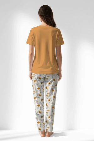 Woman Polyviscon Linora Pyjama Set - GOLDEN NUGGET - Image 3