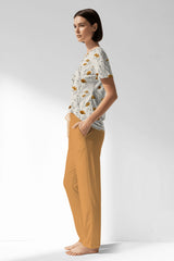 Woman Polyviscon Linora Pocket Detail Pyjama Set - ROTASYON - Image 2