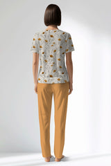 Woman Polyviscon Linora Pocket Detail Pyjama Set - ROTASYON - Image 3